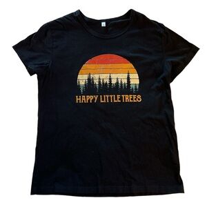 Happy Little Trees women’s large t-shirt